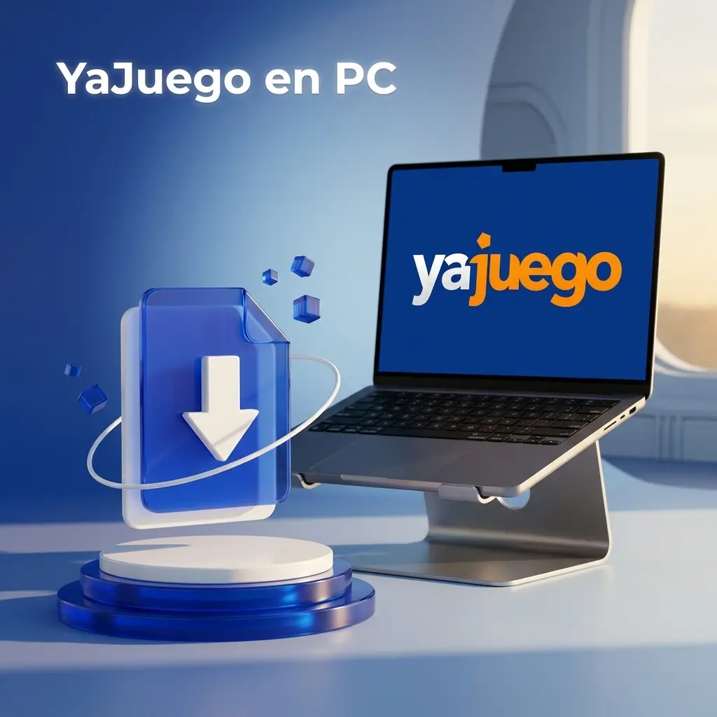 Pantalla de PC mostrando YaJuego en navegador web sin necesidad de descarga ni instalación